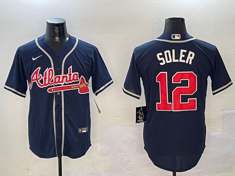 Men Atlanta Braves #12 Soler Blue Game 2024 Nike MLB Jersey style 1->atlanta braves->MLB Jersey